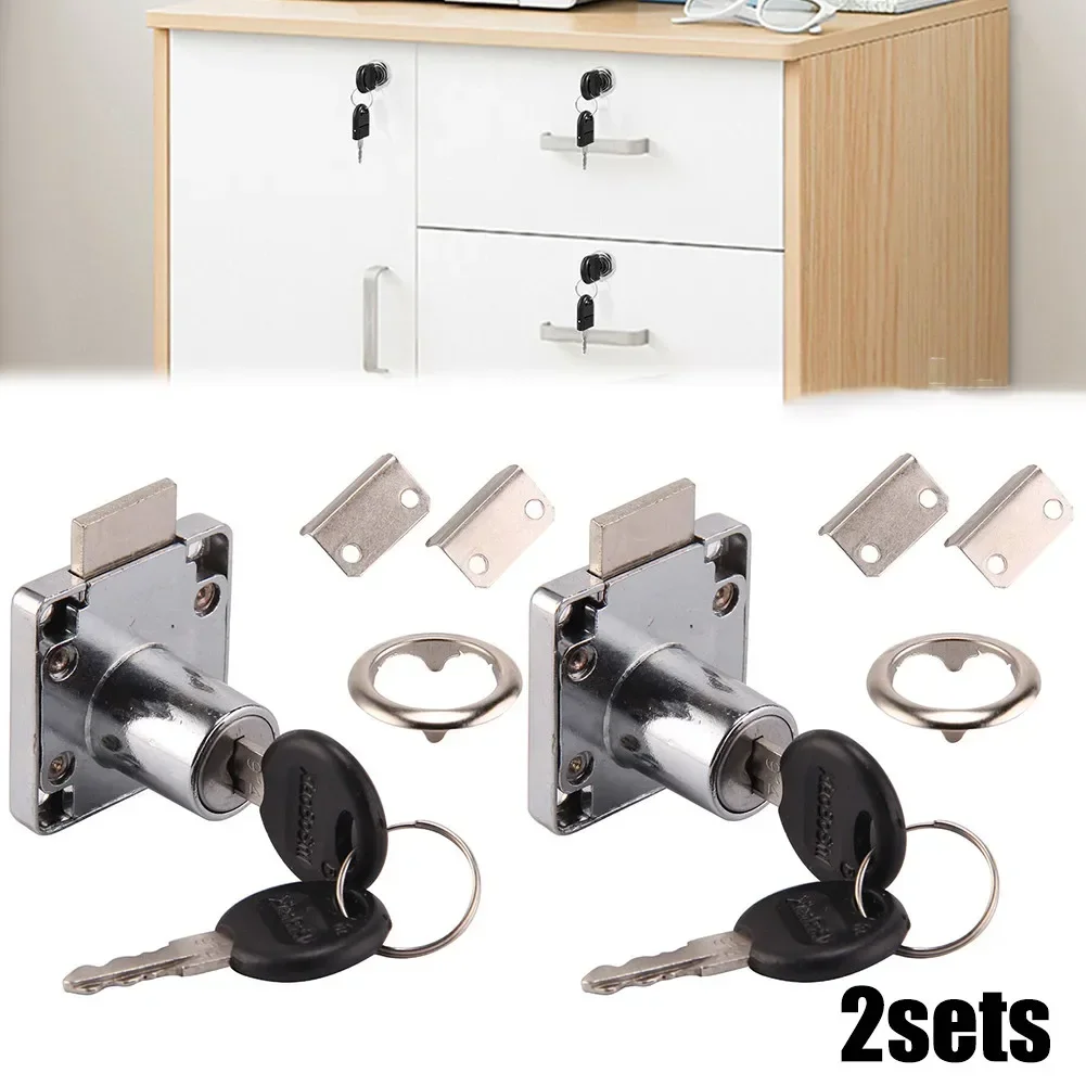 Steel Cam Drawer Lock Door Furniture Cabinet Letter Mailbox Cupboard Lock 2Locks 4Keys Furniture Hardware 2pcs cabinet door lock door lock buckle drawer lock