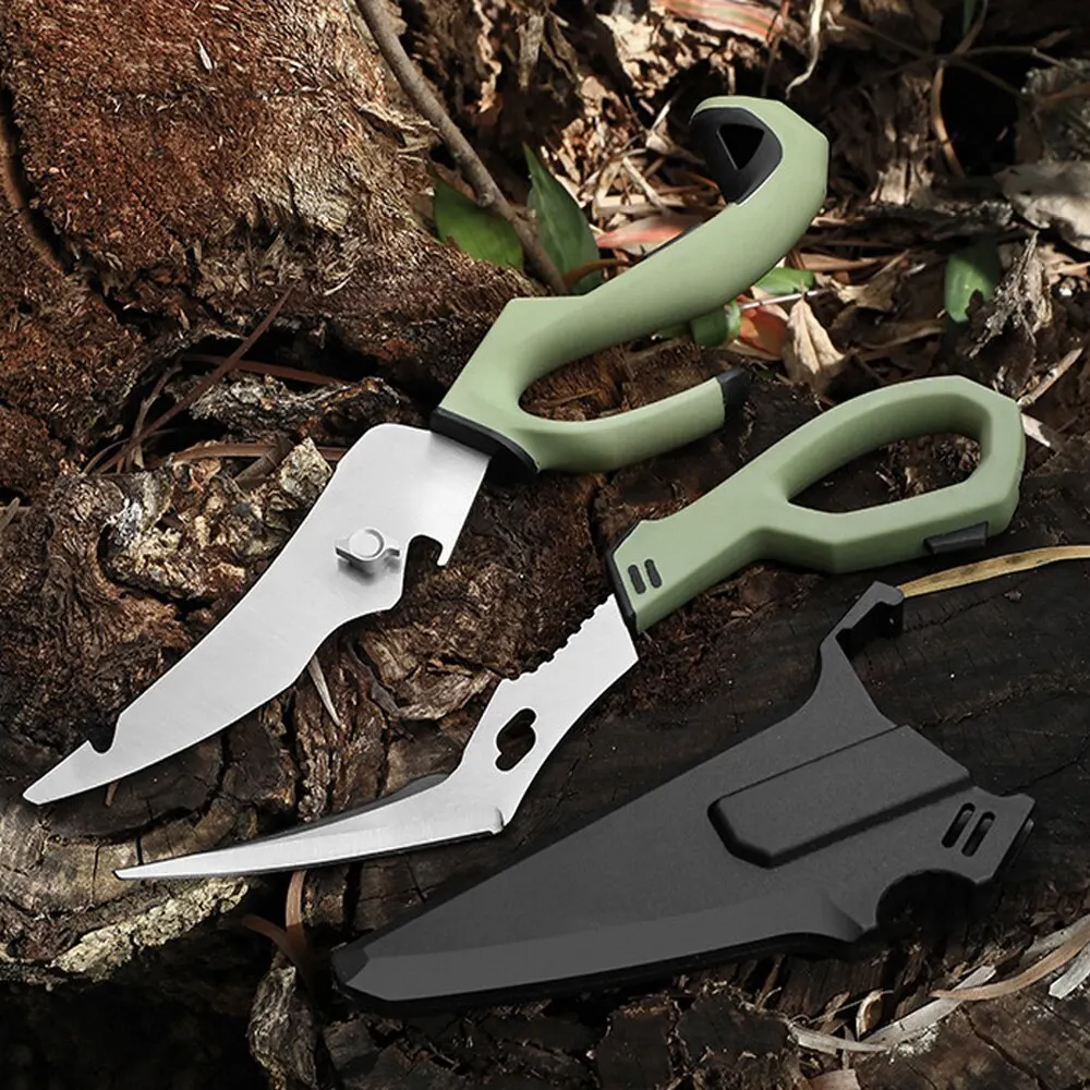 Multifunction Tactical Scissors Survival Gear Camping Equipment Steel  Kitchen Scissors Fish Cutter Pruning Shears Hand Tools - AliExpress