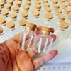 30/105 pcs 15ml Glass Bottles Cork Stopper Tiny Test Tube Jars Clear Mini Containers DIY Wedding Favors Small Wishing Bottles 4