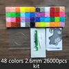 2.6/5mm Hama Beads Toy 24/72 Colors Perler Iron Beads Kit Kids 3D Puzzles DIY Toys Fuse Beads Pegboard Sheets Ironing Paper Set 2