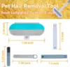 4-in-1 long handled pet hair removal brush with adjustable length, washable, reusable cat and dog hair remover 6