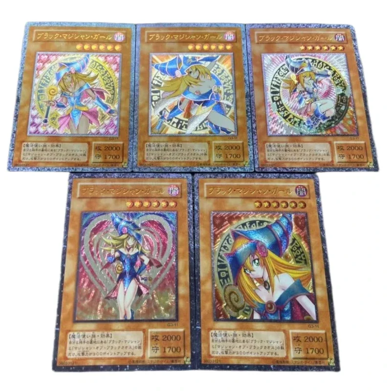 

Yu Gi Oh Dark Magician Girl Anime Classics Game Collection Cards Animation Characters DIY UTR Refraction Flashcards Toy Gift