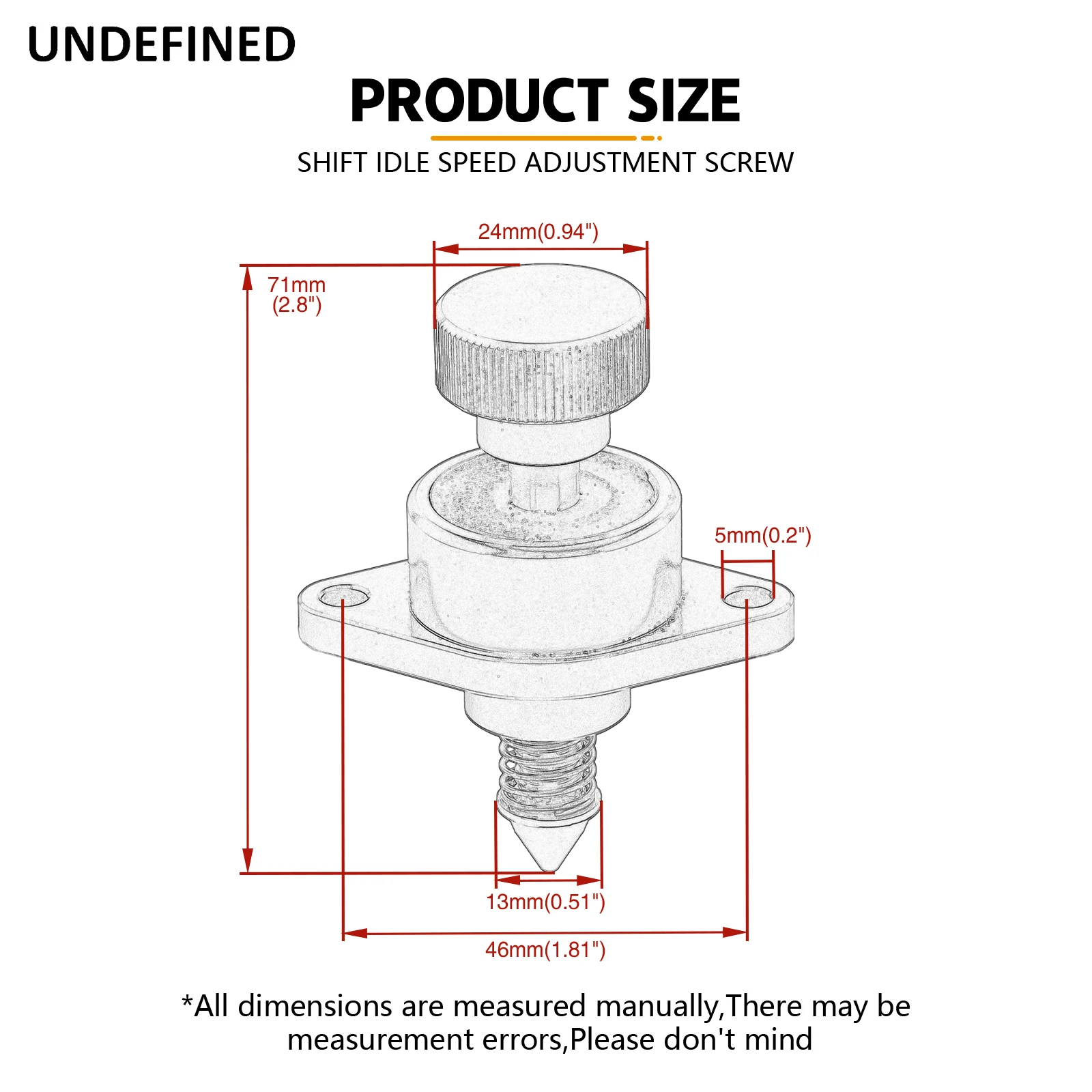 Black Motorcycle Idle Speed Adjusting Screw Carburetor Idle
