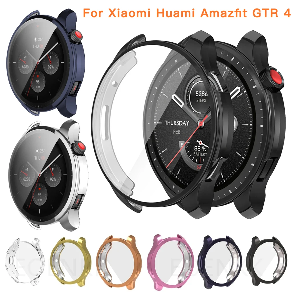 

Full Protector Case For Xiaomi Huami Amazfit GTR 4 Soft Silicone TPU Screen Protector Cover For Amazfit GTR 4 Gtr4 Watch Shell