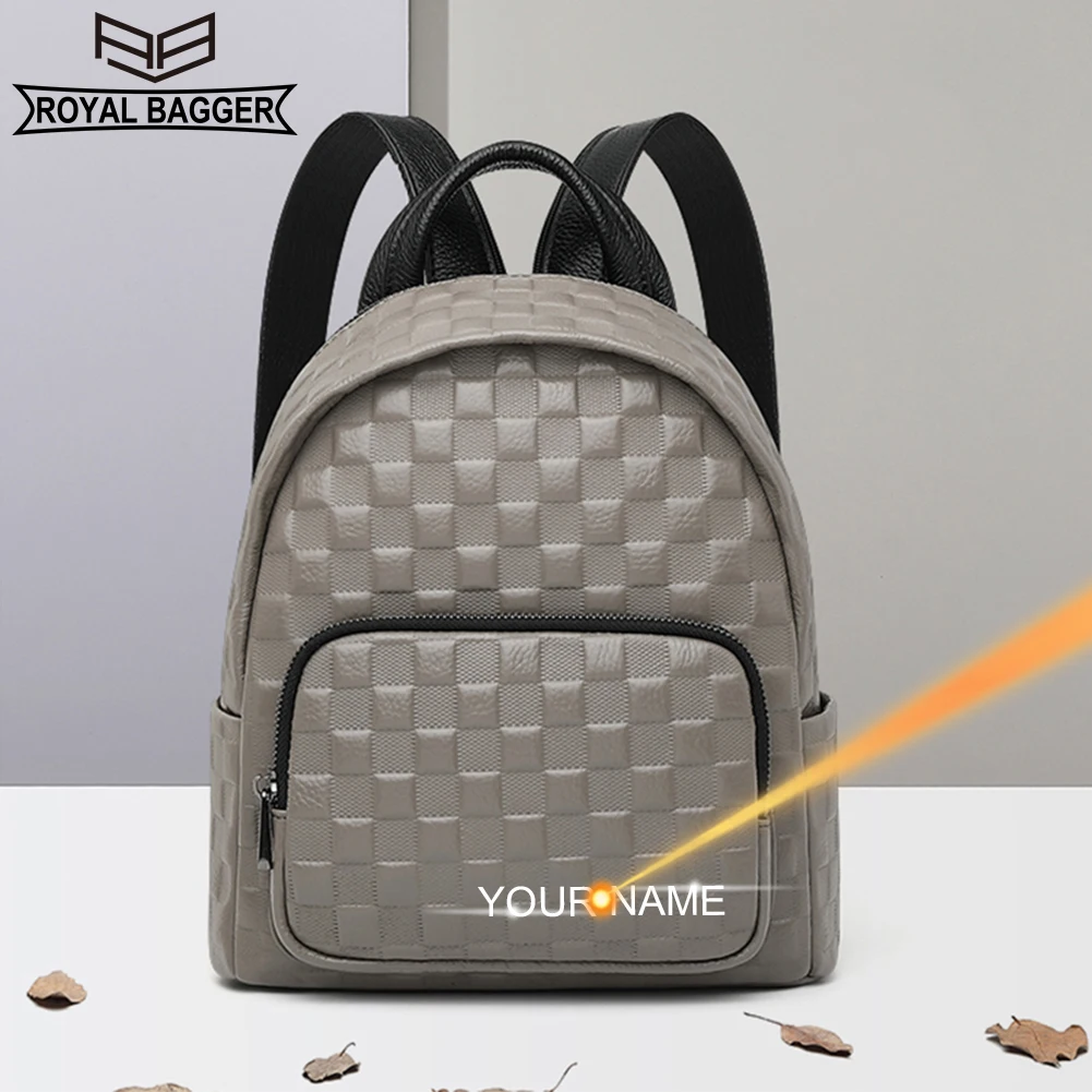 

Royal Bagger Backpacks for Women Fashion Genuine Cow Leather Backpack Ladies Shoulder Bag 8520