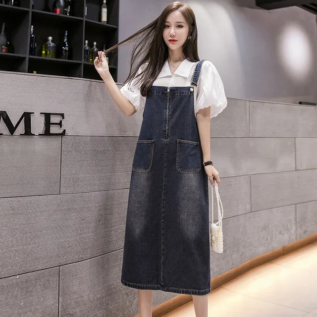 Denim Overall Dress 2022 Summer New 