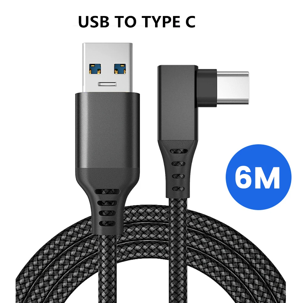 6M/5M Oculus Quest 1 Data Line Charging Cable For Oculus Quest 2 Link VR Data Transfer Cable USB-A Type-C VR Headset Accessories 