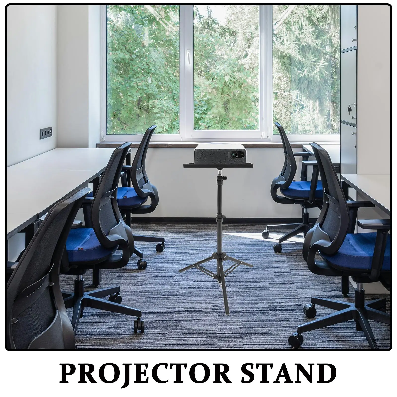 Projector Stand Laptop Stand Projector Tripod Adjustable Tabletop Floor Multifunctional Support with Tray