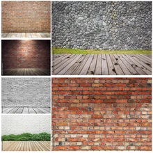 

Art Fabric Vintage Brick Wall Wooden Floor Photography Backdrops Photo Background Studio Prop 211218 ZXX-29