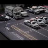 1/64 New York Police Station Bureau Diorama Parking Lot Table Pad Car Model Scene 5