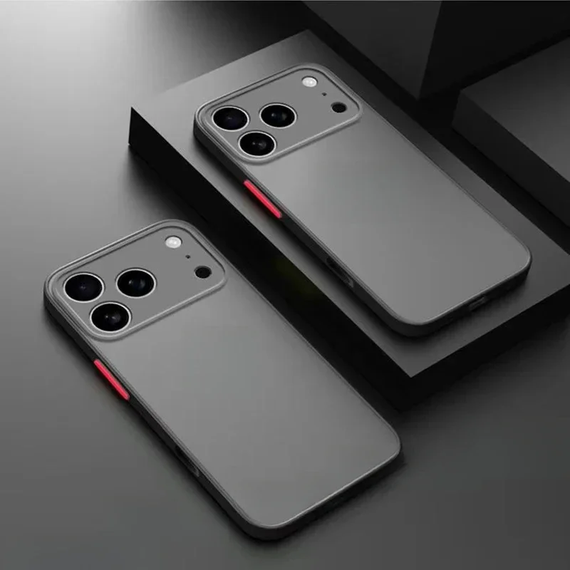 Apple iPhone Shockproof Matte Silicone Armor Case - Durable Hard Back Cover