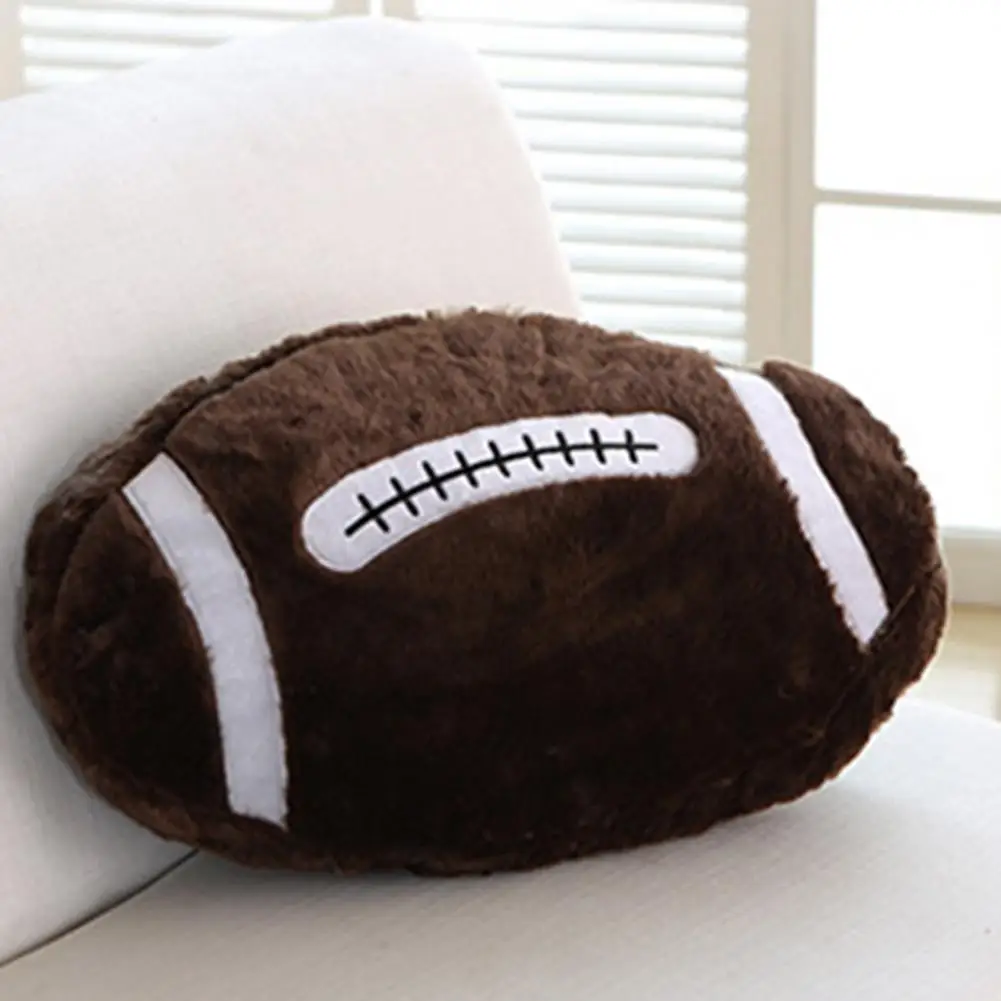 Throw Pillow Soft Cute Soccer Baseball Shape Sofa Back Throw Pillows Rubby Soccer Shape Plush Toy Room Stuffed Pillow Cushion 3