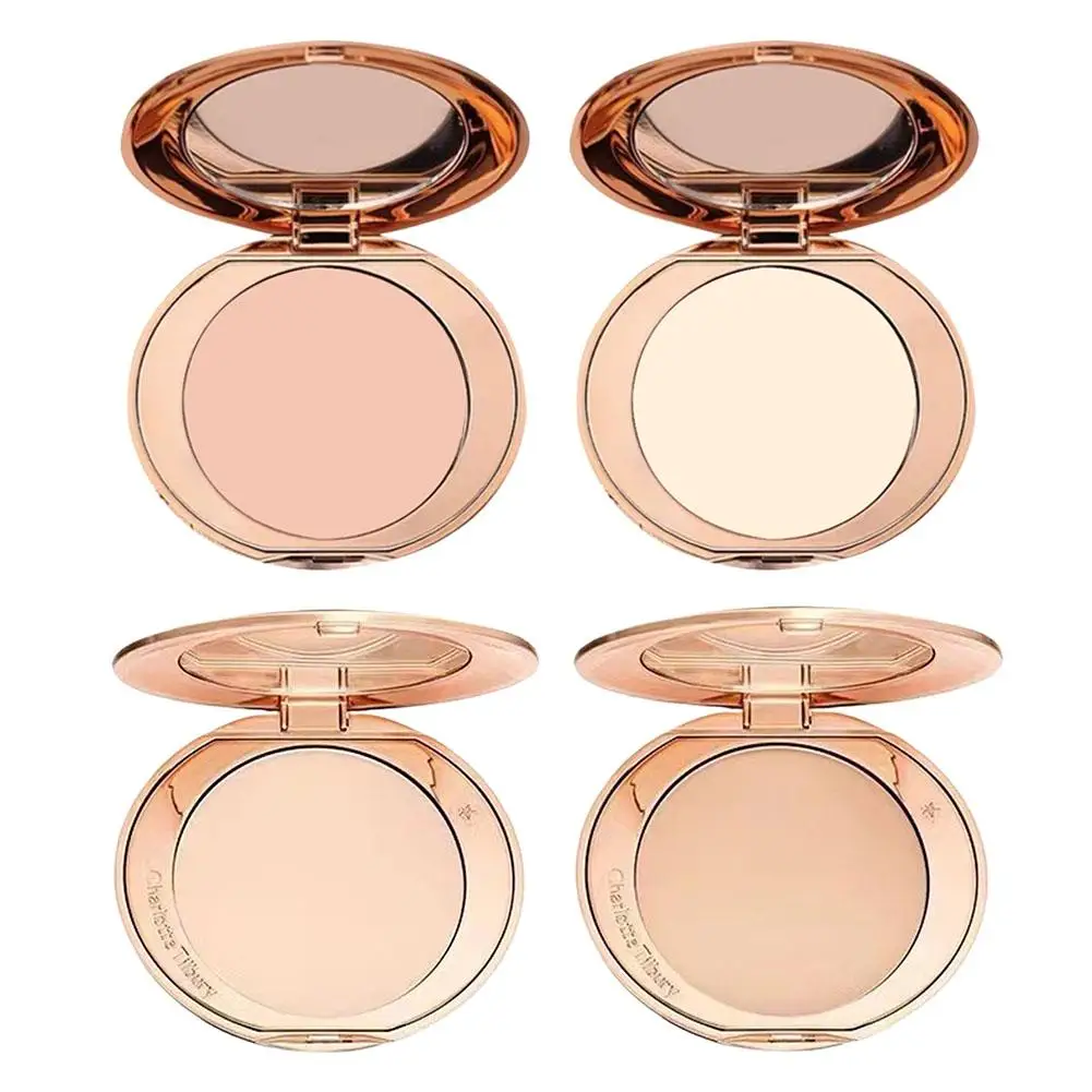 Honey Powder Natural Powder Setting Oil Control Puffs Waterproof Skin-Brightening Foundation Compact for Soft Flawless