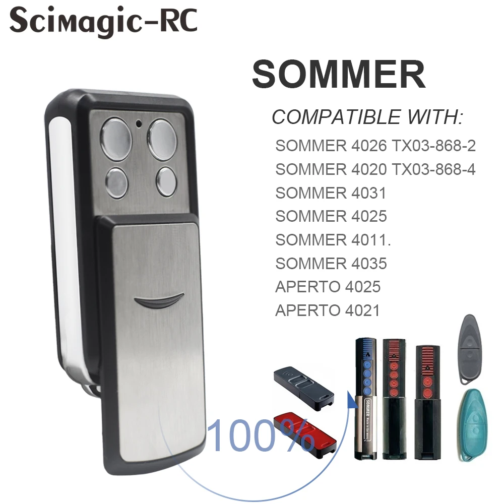 

SOMMER 4031 Remote Control 868.3mhz for SOMMER Garage Remote Control 4025 4026 4035 4020 TX03 868 4 100% Compatible