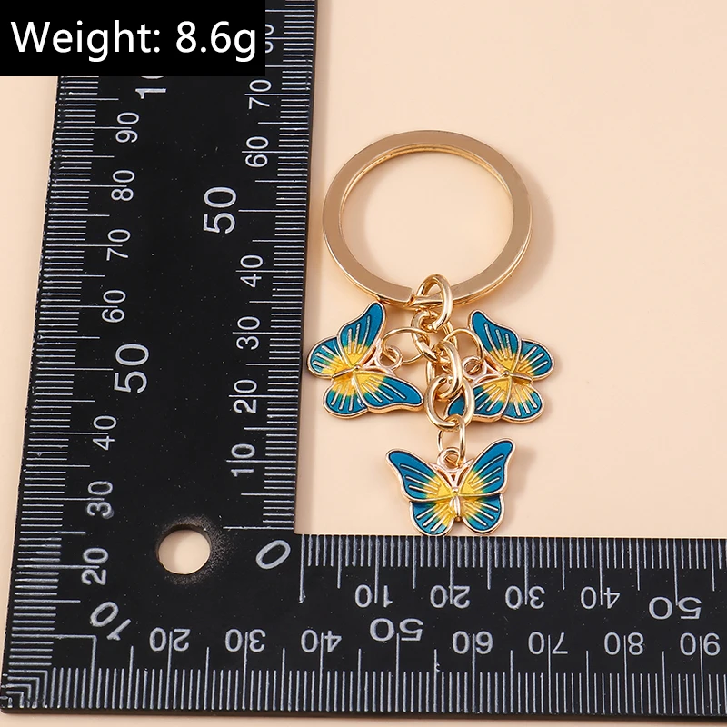 Aihua 30 verschiedene bunte Emaille-Tier-Schmetterlings-Schlüsselanhänger für Damen und Mädchen, Handtaschenanhänger, Autoschlüsselanhänger, Party-Schmuckgeschenke – Detail 16