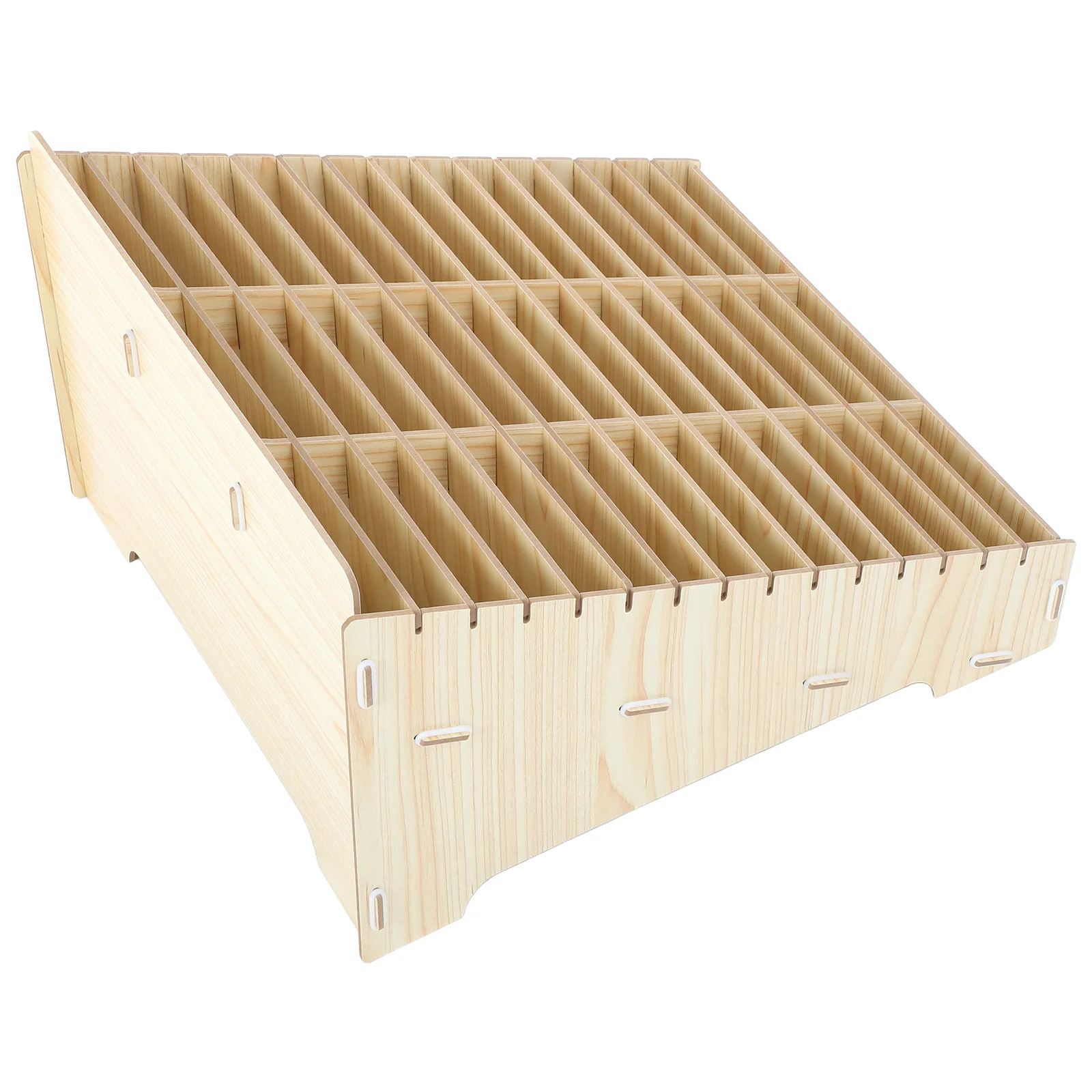 Mobile Phone Storage Box Wood Stand Desk Organizer Cell Holder Classroom Telephone Maple Staff Locker 6