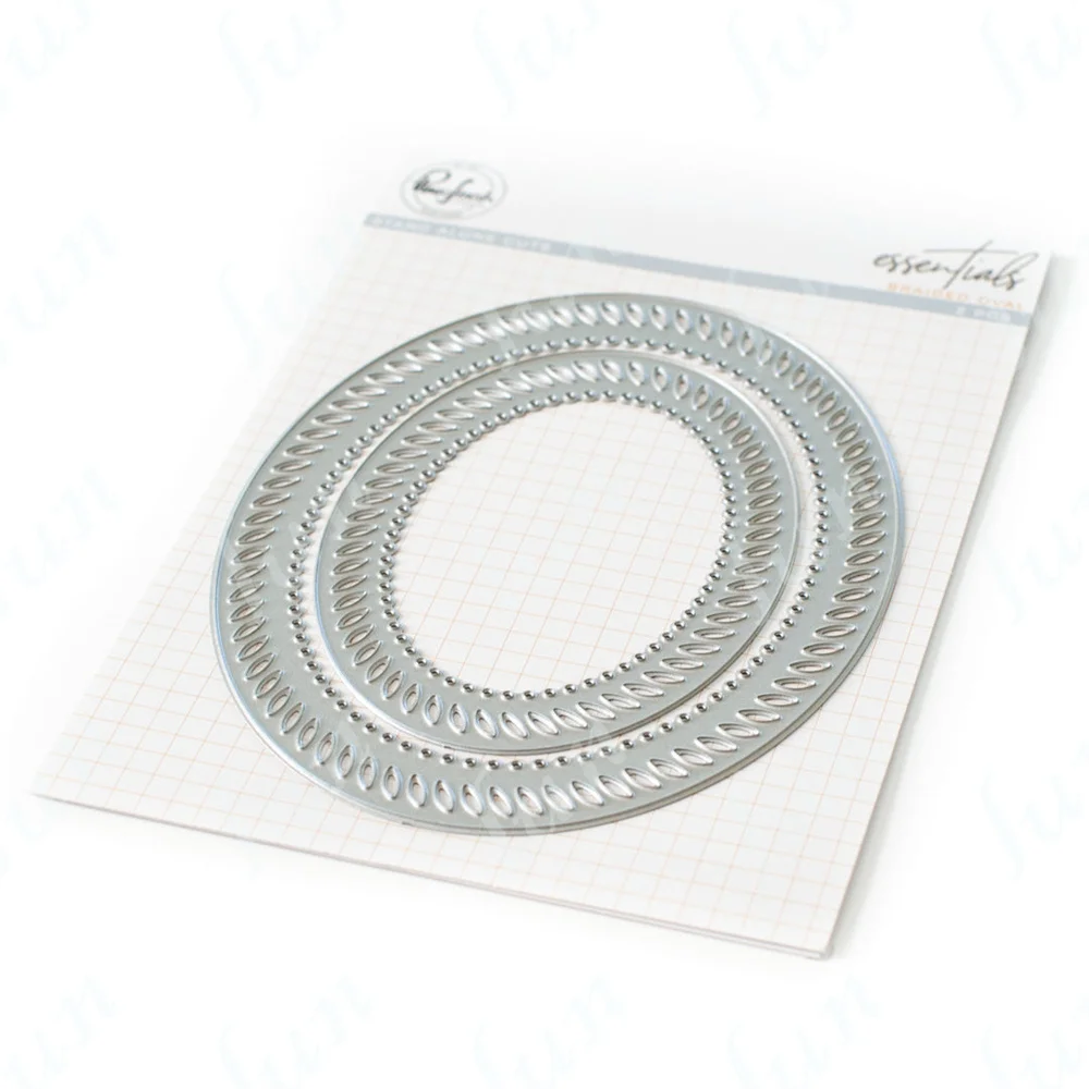 

Spring Hot Sell Braided Oval Metal Cut Dies Set Handmade Diy Paper Craft Scrapbooking Stencils Maker Photo Album Decoration Mold