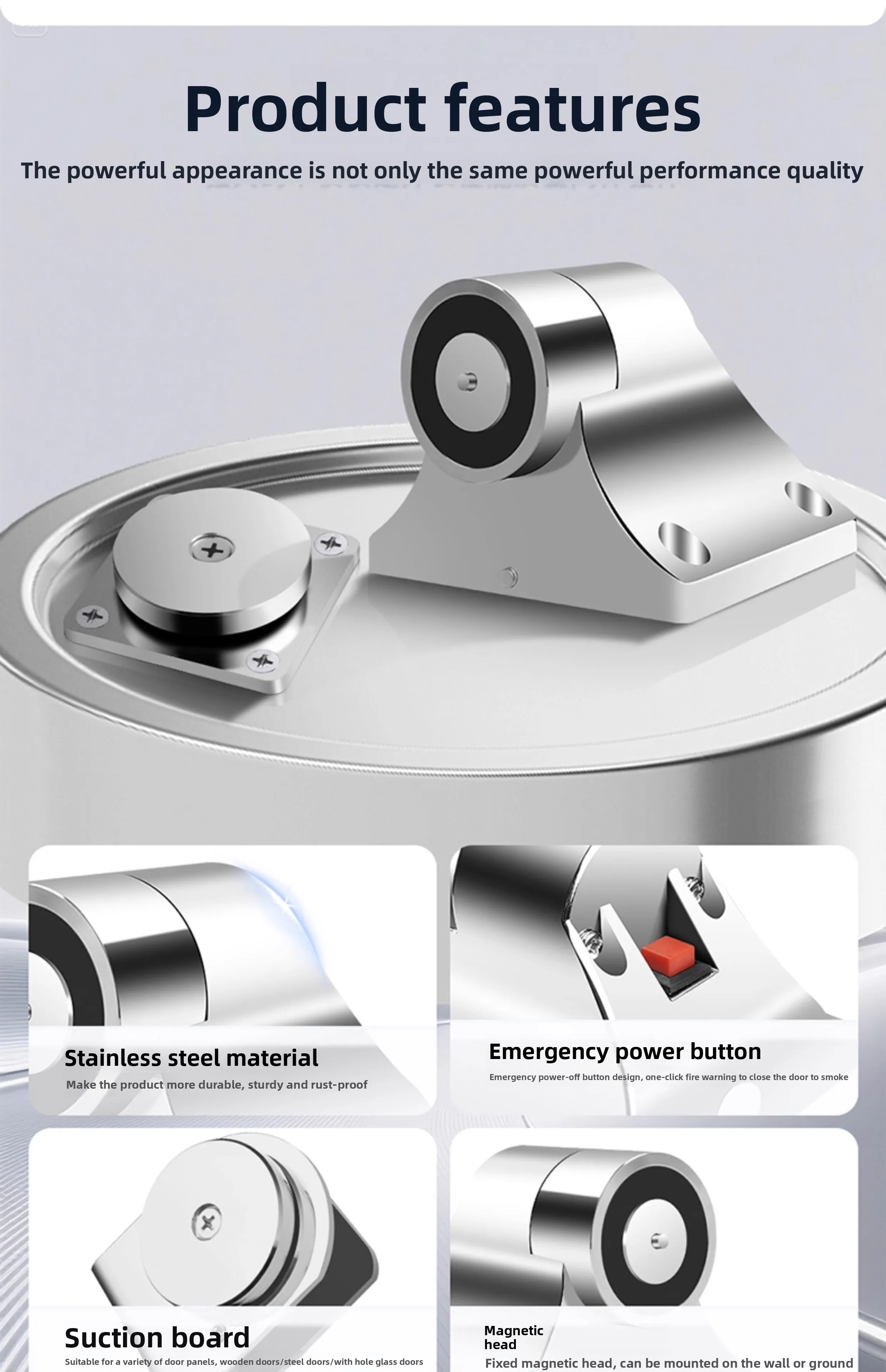 Fireproof Electromagnetic Door Absorber Electromagnetic Release Device Wanda Pla