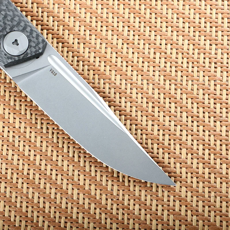 Green Thorn Outdoor Folding Knife PERO Carbon Fiber 3D Handle VG10 Blade Camping Fishing Portable Fruit Home EDC Tool 5