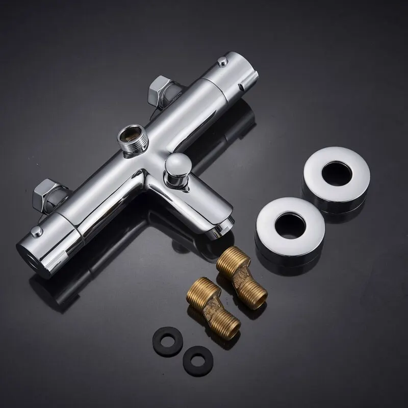 Chrome Thermostatic Shower Faucets Valve Bathroom Thermostat Mixer Tap Spool Hot And Cold Mixer Core Bathtub Shower Accessories