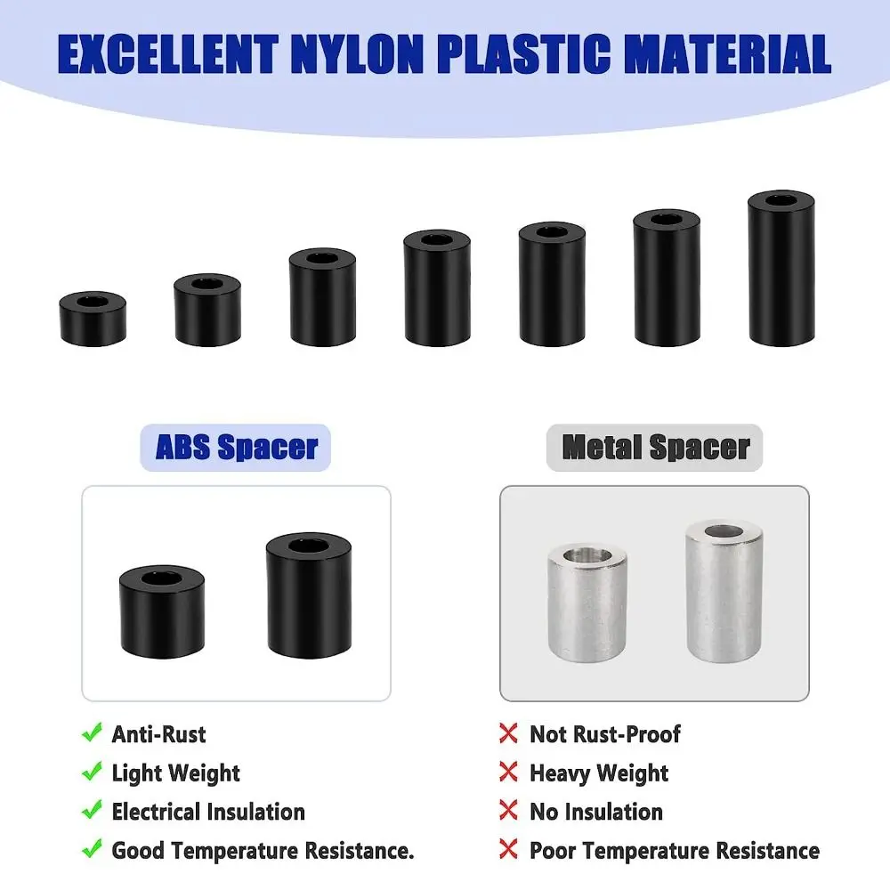 260 stuks M3 Set assortiment zeskantige afstandhouders van nylon