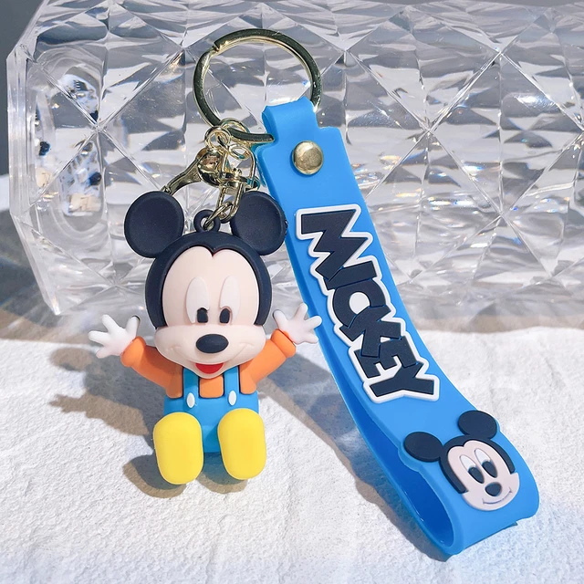 Blue Background Mickey Mouse with Disney Logo Souvenir Keychains, Key Ring  Accessory Gifts for Disney Lovers, 4.75 Inches, 2 Pack at  Men's  Clothing store