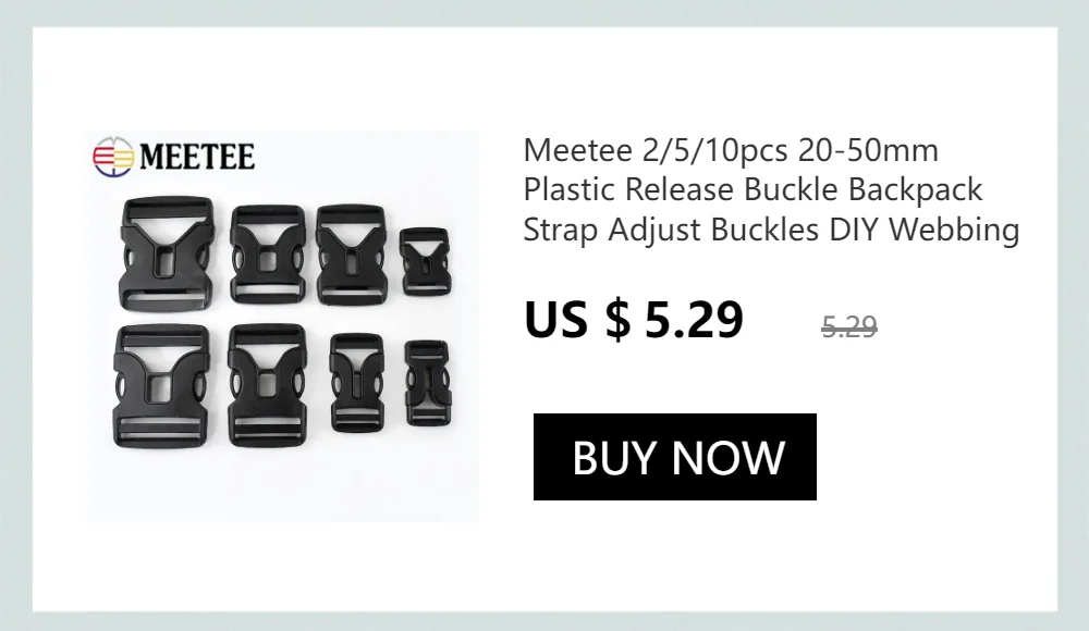 2/5Pcs Meetee Metal Buckles 25-50mm Quick Side Release Buckle Dog Collar Web Belt Clip DIYLeathercraft Garment Bags Accessories