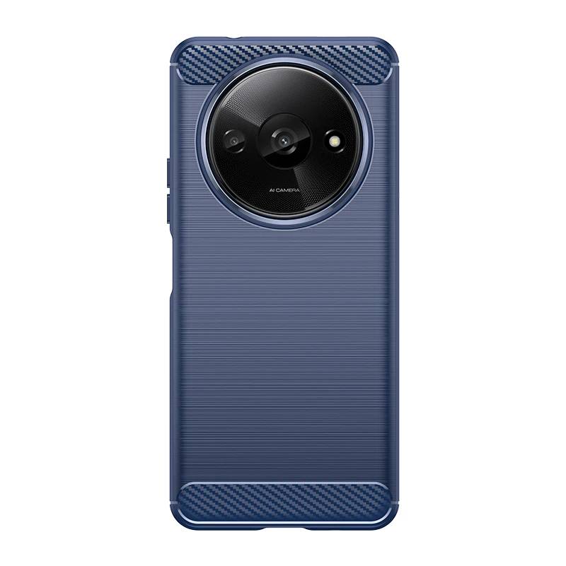 Silicone Rubber Carbon Fiber Shockproof Phone Protective TPU Cover