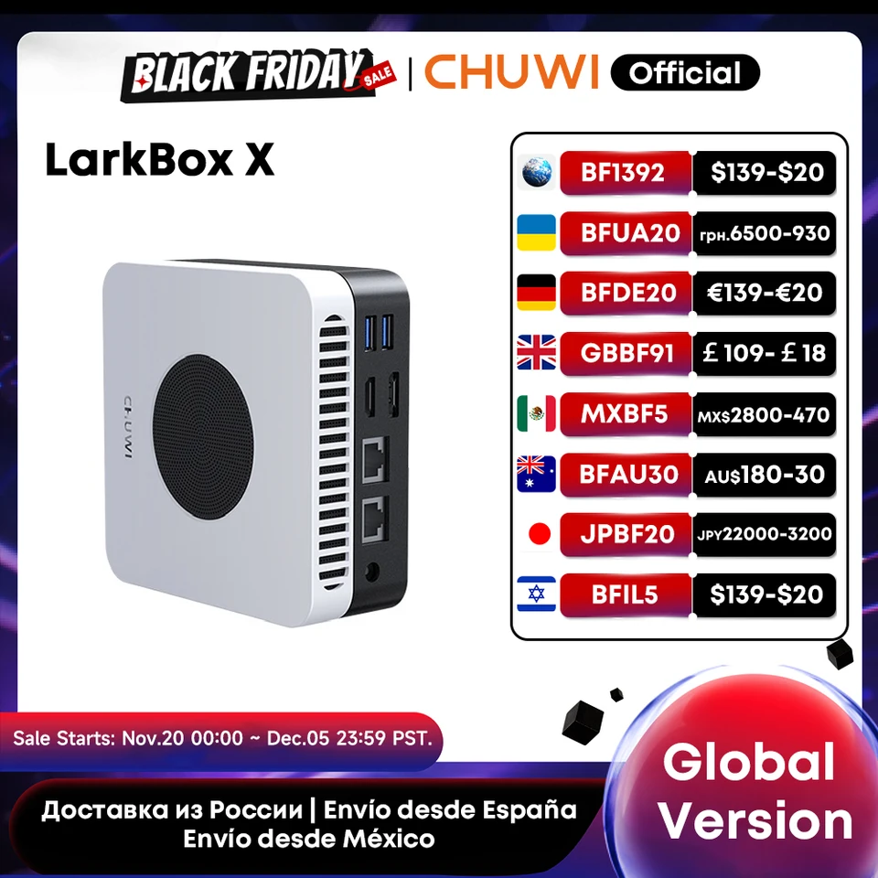 【未開封】CHUWI LarkBox X 12GB 512GB CHUWI LarkBox X Mini PC Intel N100 Game PC UHD Graphics for 12th