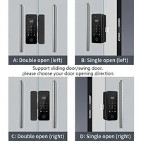 3D Face Recognition Smart Lock Infrared Sensor Tuya APP WIFI Biometric Electronic Fingerprint Unlock Glass Door Lock Office Door - Image 3