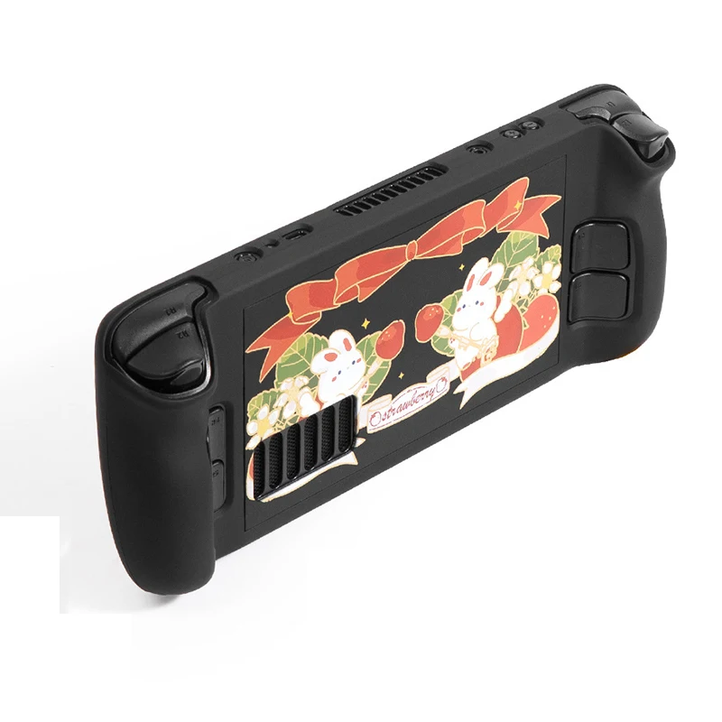 For Steam Deck Case Kawaii Strawberry Bunny Hard PC Cover