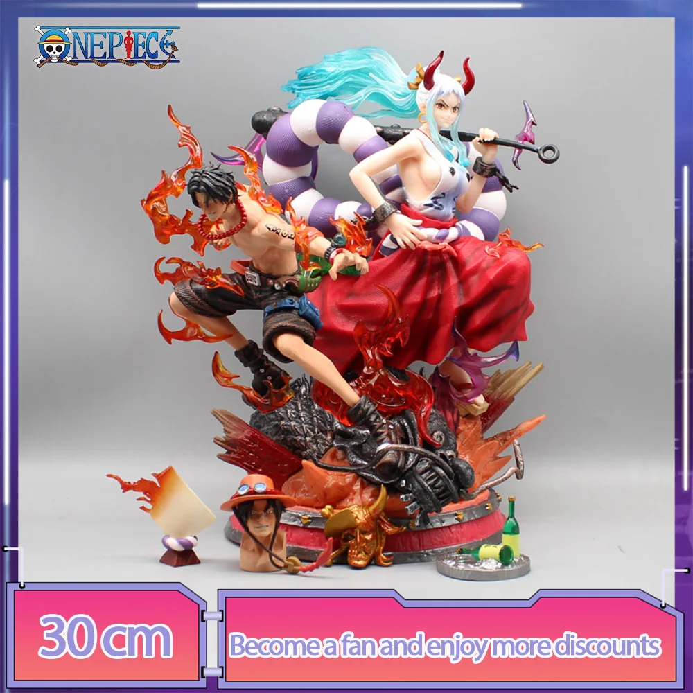 

30cm One Piece Anime Figure Portgas·d· Ace Figures Yamato Figurine Pvc Statue Figurine Model Doll Collection Room Decora Toy