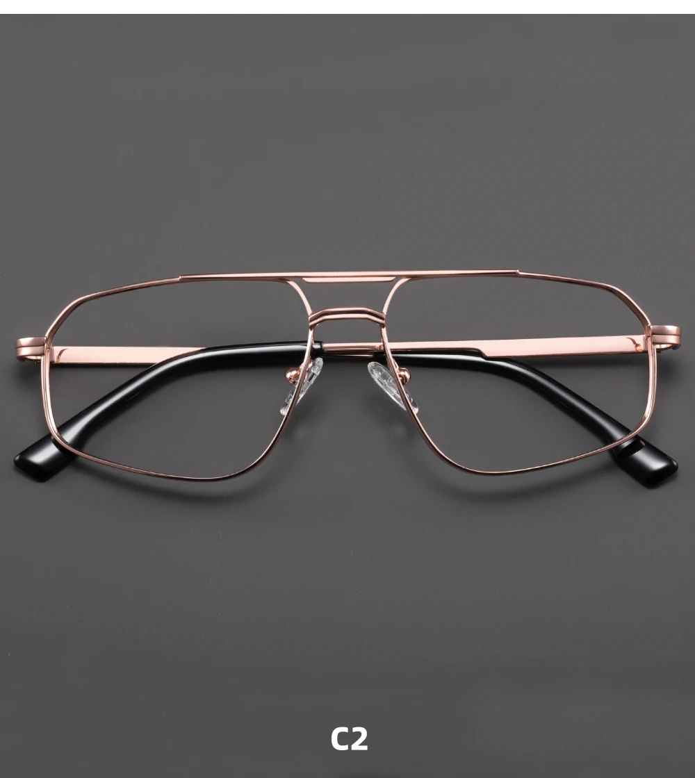 Ultraleichter Titan-Brillenrahmen mit Breitem Rand Retro Herren-Brillengestell Neuer Anti-Blaulicht Optischer Korrekturrahmen – Detail 10