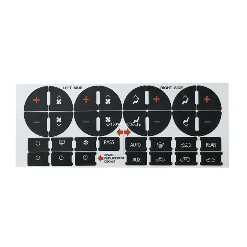 

Car Radio Dashboard Air Condition Climate Control Button Repair Sticker Decal Dropship