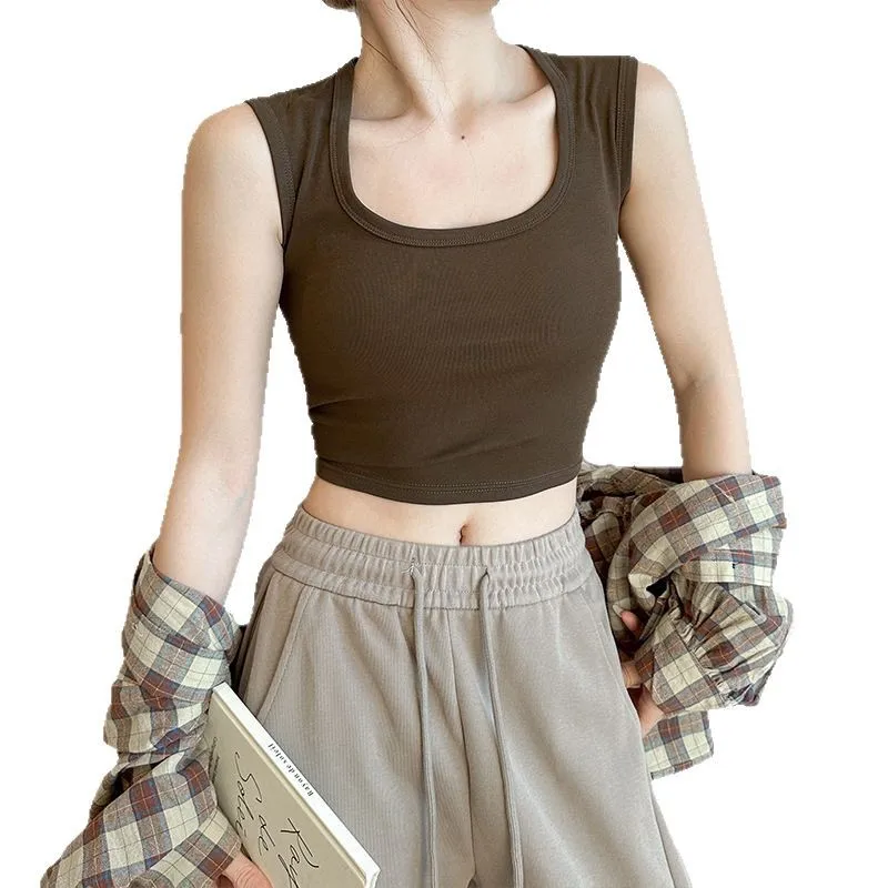 Summer Sleeveless Cropped Tank Tops for Women