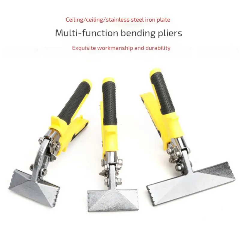 

Sheet Metal Bending Pliers Crimping Tool Hand Seamer Wide Jaw Straight Elbow Multitool Ergonomic Handle
