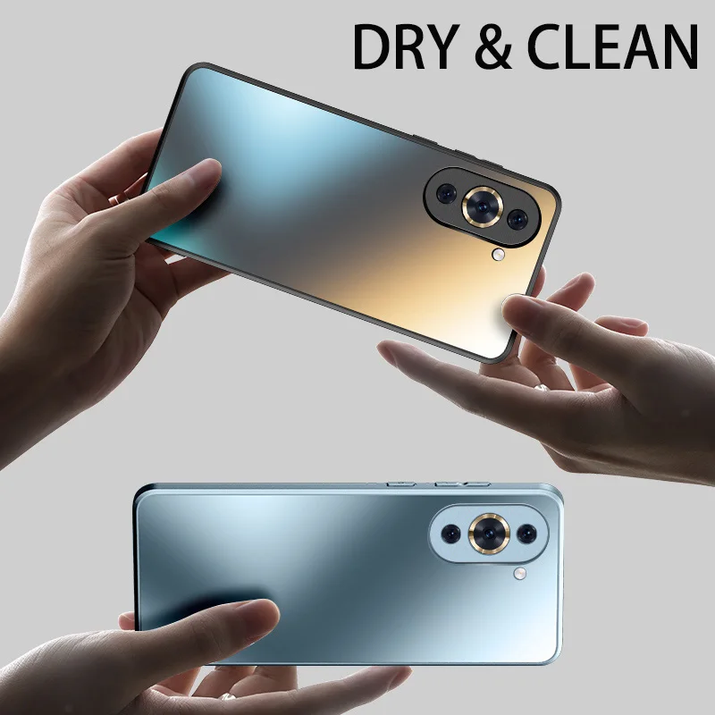Luxury Reflective Silicone Matte Glass Case with Frosted Camera Lens Protection