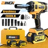 BINGK 2000N.M Torque Brushless Electric Impact Wrench For Trucks 1/2 inch Lithium-Ion Battery Cordless Wrench Driver Power Toos 1