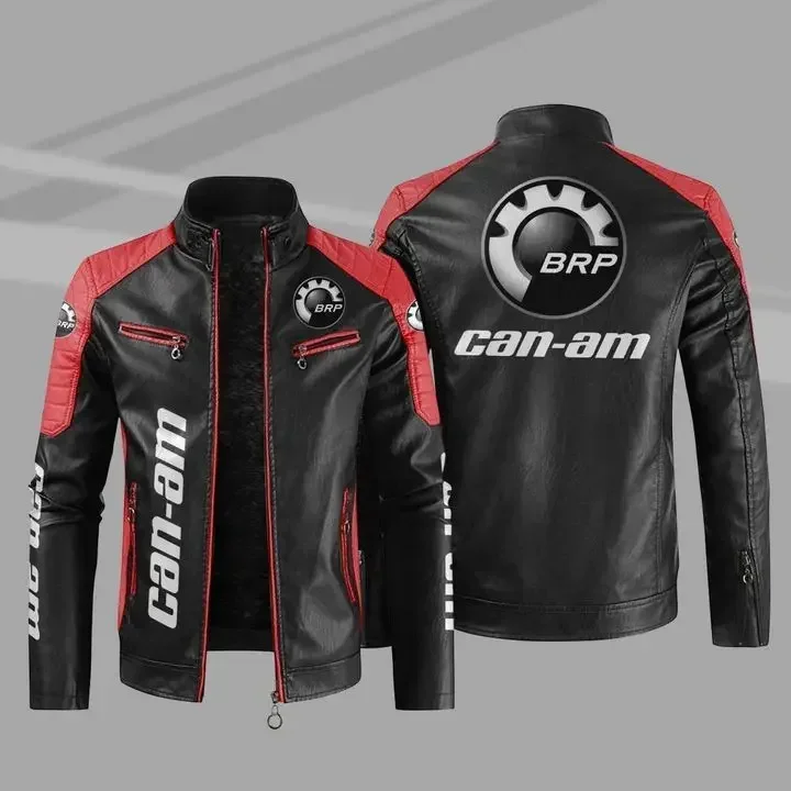 Premium Men's Moto Jacket - Side View