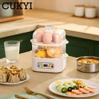 Mini Food Steamer Multi-layer combination Egg Boiler Food Warmer Rice cooker Dry burning Prevention Auto-off Eggtart making Tool 1