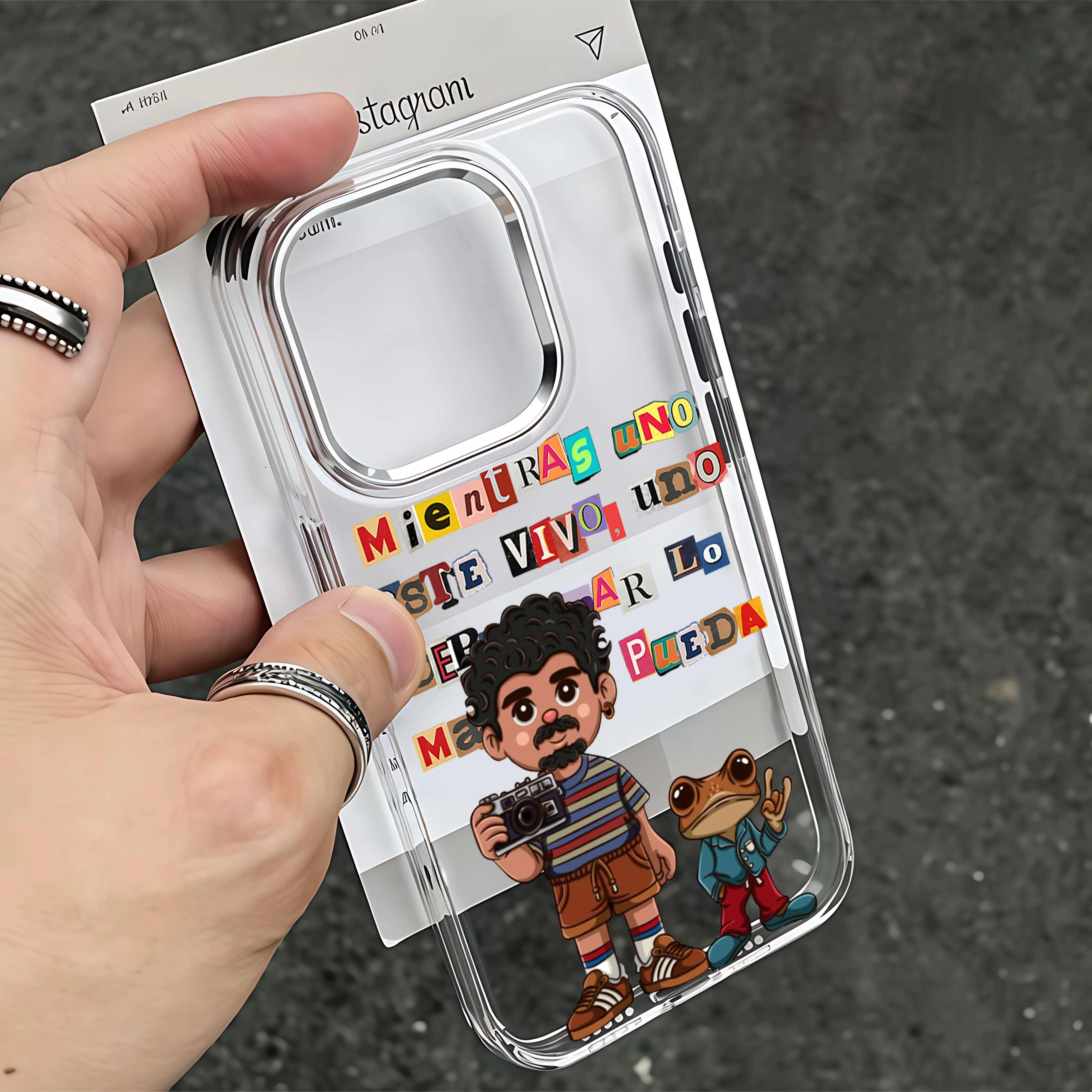 รูปสินค้า เคส iPhone ลาย B-Bad Bunny ป้องกันแรงกระแทก ใส นุ่ม สำหรับ iPhone 16/17 Pro Max และรุ่นอื่นๆ