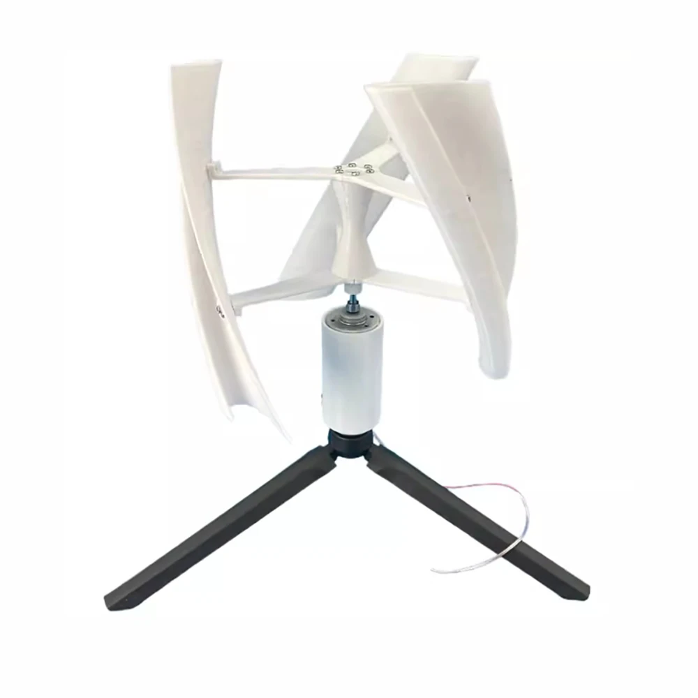 

Ветрогенератор с 3d-печатью, лопасть вентилятора PAL, мини Вертикальная ось, бесщеточный генератор постоянного тока с треугольной скобой, фиксированное основание