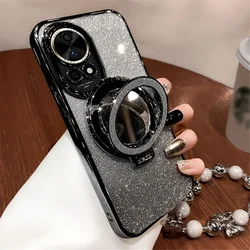 Glitter Mirror Gradient Case with Bracket and Bracelet, Soft Cover by Nova for Nova 8 SE (4)