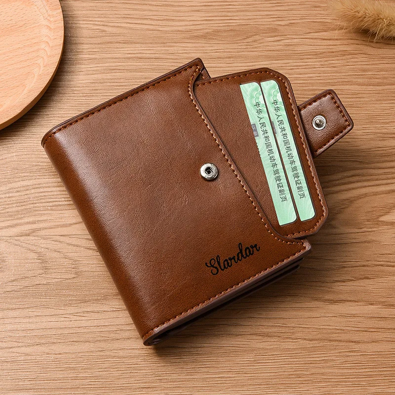 Men's Korean version wallet, short, personalized, student multi slot wallet, 30% off, youth vertical multifunctional wallet