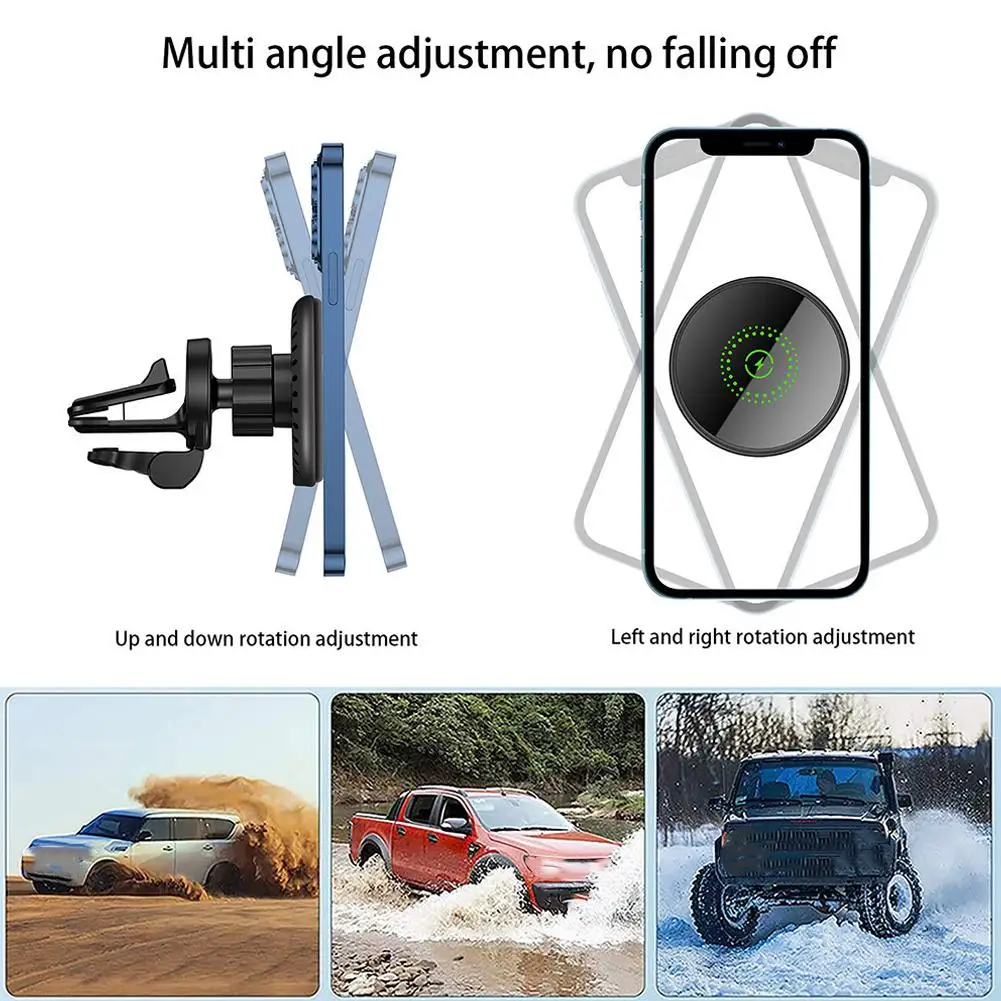 Magnetic Car Charger with Fast Wireless Charging and Ultra-Strong Magnet