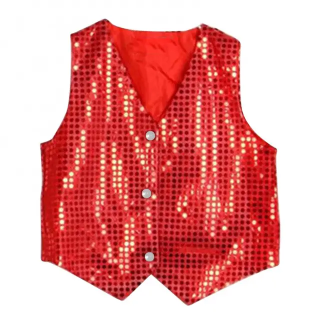 Gilet Con Paillettes Per Bambini Unisex - Hip Hop, Teatro, Danza, Feste (7-14 Anni) - Foto 6