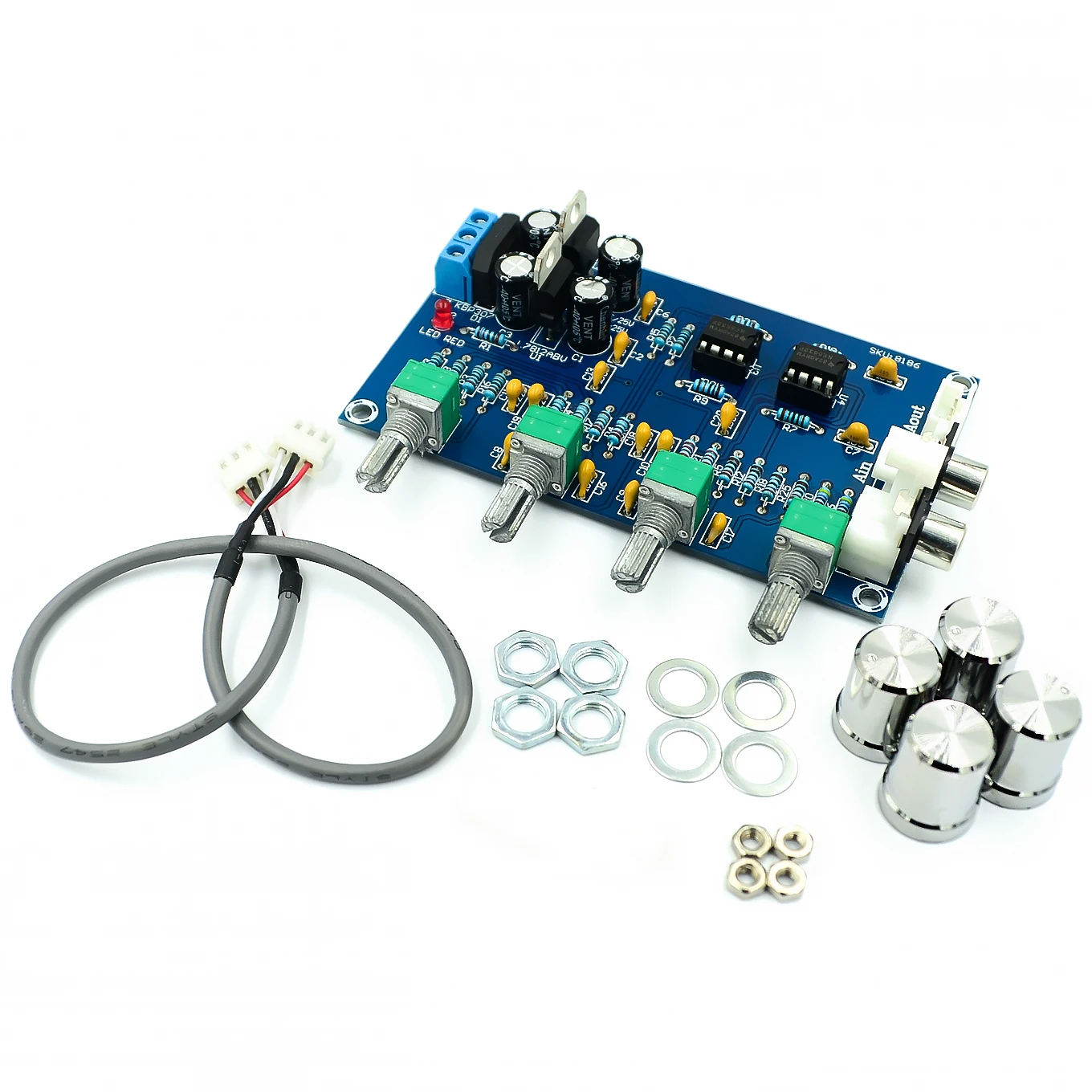 

XH-M164 NE5532 Stereo Pre-amp Preamplifier Tone Board Audio 4 Channels Amplifier Module 4CH CH Control Circuit Telephone Preamp