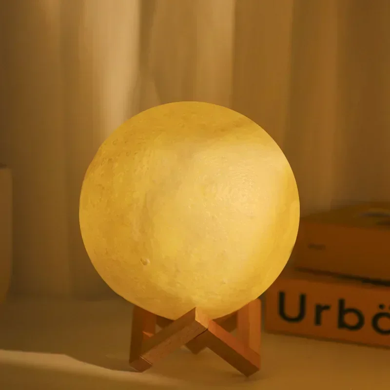 3D Moon Lamp Night Light Energy-efficient Room D&eacute;cor Special Occasions bedroom apex legends led night light