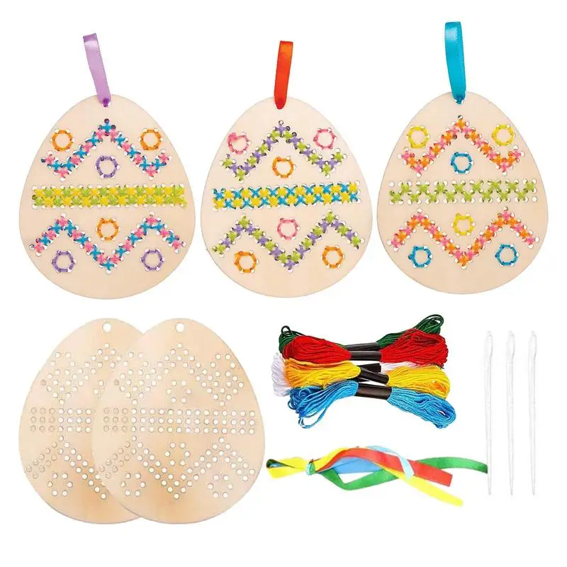 

Mini Embroidery Kit Easter Egg Wood Embroidery Ornament Kit Craft For Kids Arts And Craft Projects Educational Toys Gifts
