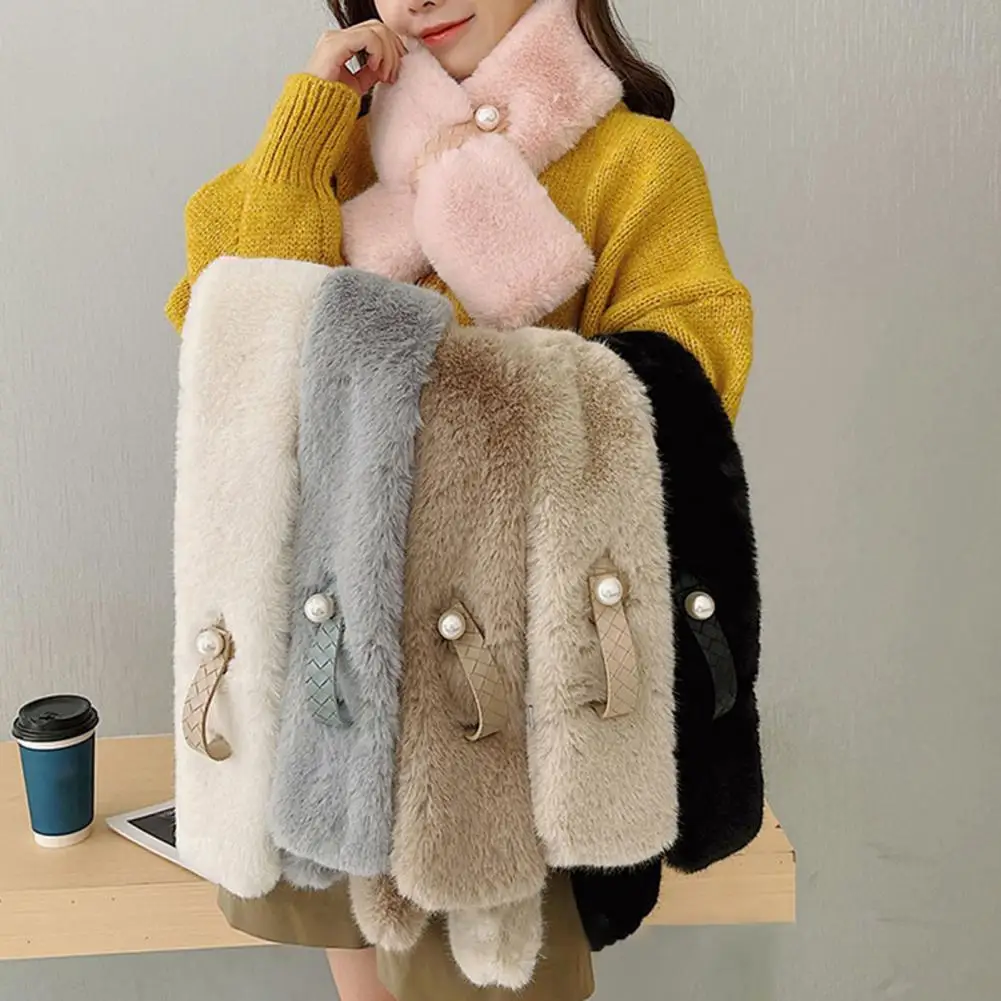 

Зимний шарф, декоративный мягкий пушистый шарф, зимний шарф из искусственного меха норки